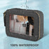 Waterproof Clear Makeup Bag Cosmetic Organizer Case with Golden Zipper for Travel Toiletries (Black)