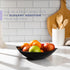 PLASTICPRO Disposable Square Serving Bowls, Black Plastic Snack or Salad Bowl Pack of 4, 64 OUNCE