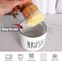 ONTUBE Ceramic Dish Brush Holder, Farmhouse Scrub Brush Holder Dishwashing Brush Stand, Soap Dispensing Kitchen Brushes
