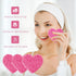 Nuenen 60 Pieces Facial Sponges with Container - Heart Shape Compressed Face Sponges for Washing Face Cleaning