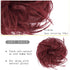 HMD Tousled Updo Messy Bun Hairpiece - Synthetic Hair Extensions with Elastic Rubber Band for Women