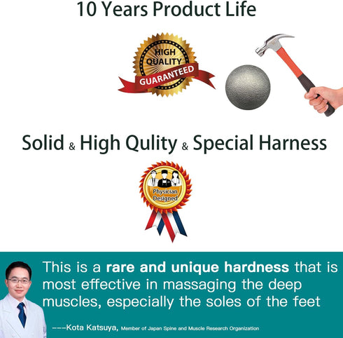Plantar Fasciitis Relief Massage Ball - Lacrosse Ball, Foot Massage Roller & Myofascial Release Ball for Foot Pain