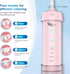 Mini Portable Water Flosser, Telescopic Tank, 4 Modes, IPX7 Waterproof, Teeth Cleaner for Home & Travel (Pink)