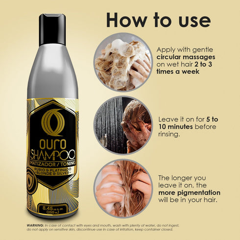 OURO Shampoo Toning, 8.45 fl oz