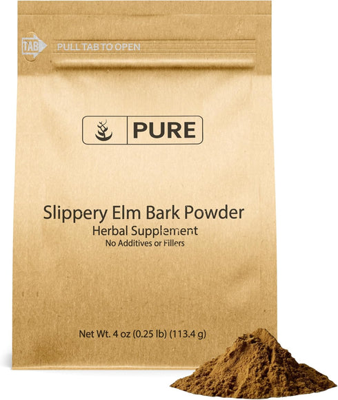 Pure Original Ingredients Slippery Elm Powder - 4oz, Vegan & Gluten-Free
