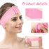 Pimoys 30 Count Disposable Headbands for Facials, Stretch Makeup Headbands for Women Girls, Salons, Bath, Sport