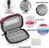 QsirBC 7 Watercolor Flamingo Daily Pill Organizer Travel Medicine Container Holder Bag Weekly Pills Case Box Day