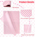 MUNILAIL 100 Sheets Checkered Tissue Paper 14 x 20 Inches Pink and White Tissue Paper for Gift Bags Bulk Wrapping Paper Gift Paper Tissue for Birthday Gift Packing Crafts by MUNILAIL