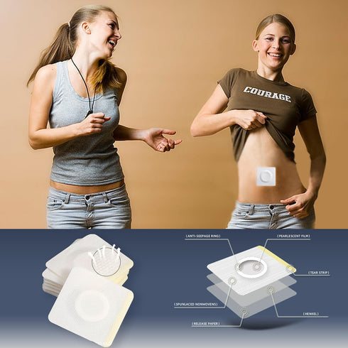 nrsuet Pack (12) Castor Oil Patches,Castor Oil Wrap for Belly Button,Castor Oil Belly Button Patch,Disposable Castor