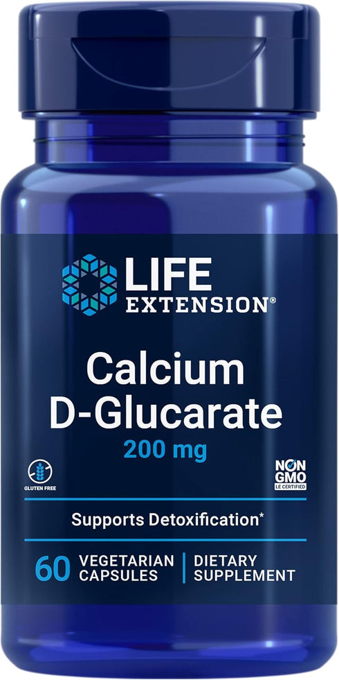 Life Extension Calcium D-Glucarate, 200 mg, Supports Detoxification, 60 Capsules