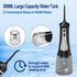 Cordless Water Flosser for Teeth Cleaning, 300ML Portable Electric with 5 Modes & 6 Jet Tips, IPX7 Waterproof for