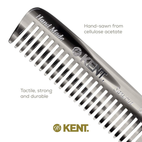 Kent 93T Mini Beard Comb for Men - Wide Tooth Mustache Comb and Beard Combs, Small Pocket Sized Travel Comb