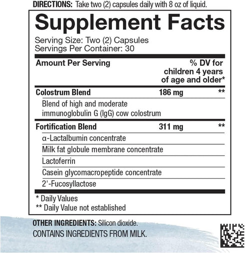 4Life Fortified Colostrum - Immune, Digestive, and Respiratory Support, 60 Capsules.