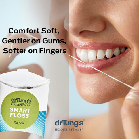 DrTung's Smart Floss - Natural, PTFE & PFAS Free Floss, Cardamom Flavor (Pack of 3)