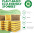 Pack 18 AIRNEX Natural Kitchen Sponges of - Biodegradable Cellulose and Coconut Husk Walnut Scrubbers - Odor Free Non