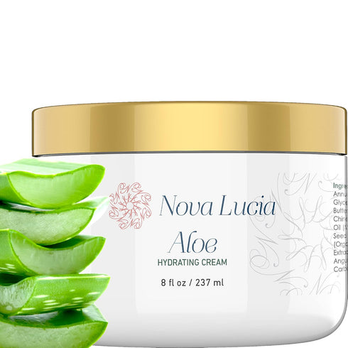 Large 8 oz Hawaiian Aloe Vera Face Moisturizer for Day or Night Use, Sunburn Relief, Eczema, Anti-Wrinkle