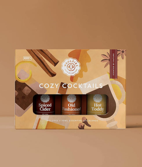Cozy Cocktails Winter Essential Oil Blends Set of 3 - Spiced Cider, Old Fashioned, Hot Toddy - 10 ML