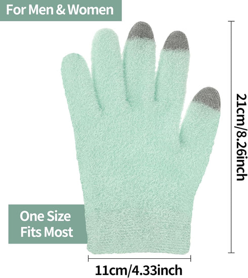 SPA Gloves for Dry Hands, Overnight Moisturizing Touch Screen Gloves for Women & Men, Reusable Cotton