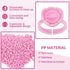 Pretty Memory Glue Rings for Eyelash Extensions, 100PCS Blooming Lash Glue Holder, Pink Volume Fanning Cup