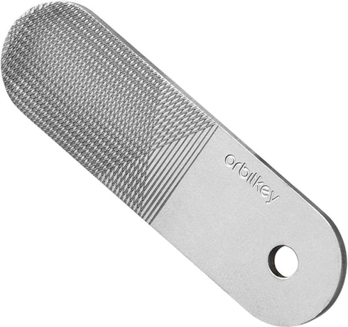 Orbitkey 2-in-1 Nail File & Mirror for Key Organizer, Compact Beauty Tool, Stainless Steel, Slim & Durable