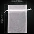 SumDirect 100Pcs 5x7 inch White Sheer Drawstring Organza Jewelry Pouches, Wedding Party Favor Bags