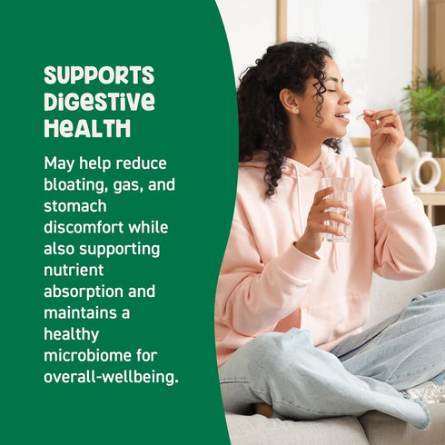 GoodBelly Probiotic Capsules for Digestive Health & Iron Absorption, Vegan Supplement with 10 Billion Cultures, 30