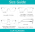 LUR READING GLASSES 6 Pack Comfort Plastic Readers with Spring Hinge (Clear)