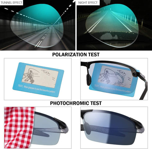 Blue Light Blocking Computer Glasses, Photochromic Polarized UV Protection Sunglasses for Men and Women