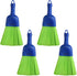 Domensi 4 Pcs Whisk Broom, Poly Fiber Handheld Brush for Indoor and Outdoor Cleaning