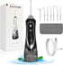 Water Dental Flosser Cordless for Teeth with Tongue Brush, 7 Nozzles, Portable Oral Irrigator, 3 Cleaning Modes