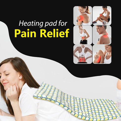 Full Weighted Heating Pad for Back Pain Relief, 2.3lb Electric Heat Pad for Shoulder/Neck/Knee, XL 12"x24"