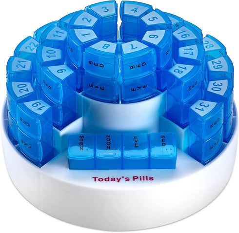 Monthly Pill Box by MEDca - Smart Prescription Organization with Multiple Daily