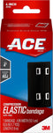 ACE 4 Inch Elastic Bandage with Clips, Black, Great for Leg, Shoulder and More, 1 Count