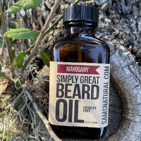 MAHOGANY Scented Beard Conditioner - 3 Oz - Natural, Vegan, Cruelty Free - Holiday Gifts & Stocking Stuffers for Men