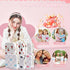 Teircno Period Bag for Women, Portable Corduroy Sanitary Napkin Storage Bag Strawberry Period Pouch with Zipper