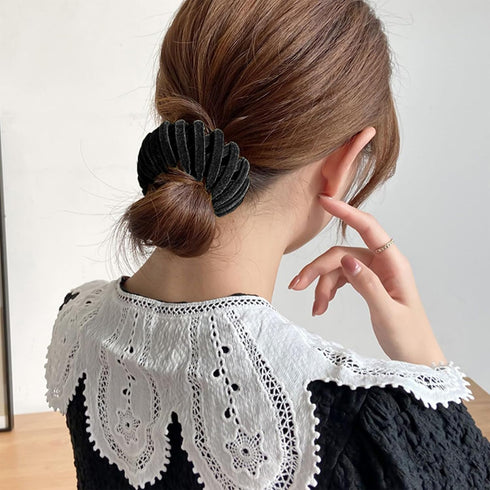Sizobi 3Pcs Hair Clips for Women, Expandable Hair Bun Maker, Ponytail Holders, Black