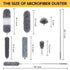 7Pcs Microfiber Duster with Extension Pole Up to 100 Inches, Machine Washable Ceiling Fan Cleaner for Cobwebs