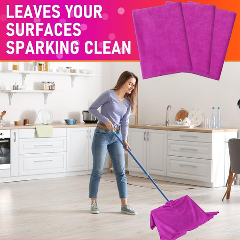 3 Pcs Extra Large Microfiber Cleaning Cloth, 30" x 20", Washable Reusable Towel for Home, Glass, Bathrooms