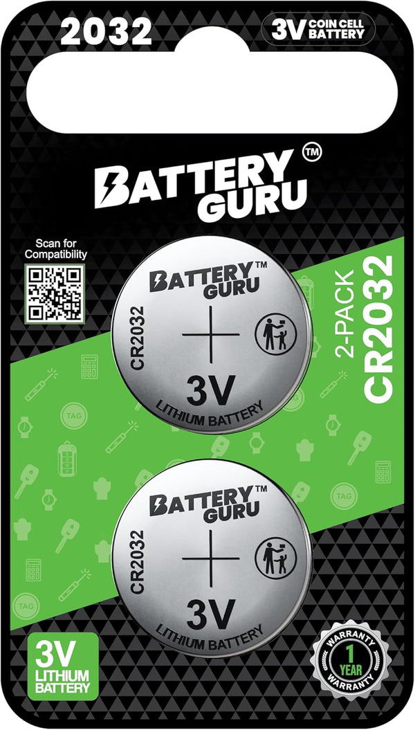 Car Key Battery for Chevy Volt (2011-2019 Volt Remote Battery CR2032 3V Powered Pack of 2