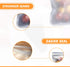Reusable Large Food Bag, FDA-Food Grade PEVA, Gallon Storage Size, 5-Pack, Clear