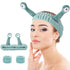 Spa Headband and Wristband Set, Snail Coral Fleece Hair Band for Washing Face, Cute Hair Accessories (Green).