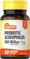 Probiotic Acidophilus 2mg | 60 Quick Release Capsules | 500 Million Active Cultures, Non-GMO