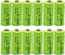 12 Pack 1.2V Ni-MH 2/3AA Rechargeable Battery 400mAh with Button Top for Solar Lights, E-Toothbrush