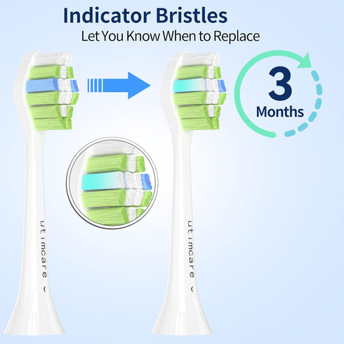 Replacement Toothbrush Heads - Compatible with Philips Sonicare Electric Toothbrush, White, 10 Pack Refills