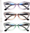 EYEURL Cat Eye Reading Glasses for Women, Blue Light Blocking 3 Pack Computer Readers 1.75 with Spring Hinge