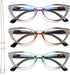 EYEURL Cat Eye Reading Glasses for Women, Blue Light Blocking 3 Pack Computer Readers 1.75 with Spring Hinge