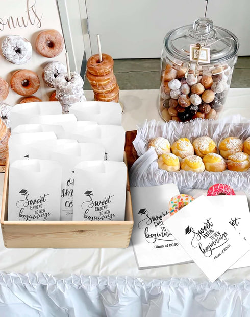 Tyndallrays 2026 9x6 (50) Class of Sweet Ending to New Beginnings in Big Size Graduation Party Favors Graduation Grad