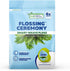 Flossing Ceremony, Expanding Woven Dental Floss, Vegan Natural Non-Toxic Eucalyptus & Manuka, 55 Yards x 6 Units
