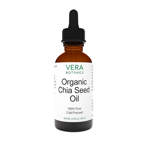 ORGANIC CHIA SEED OIL 100% Pure & Natural, Unrefined Cold-Pressed Oil for Face, Skin, Nails, Lips, Body & Hair