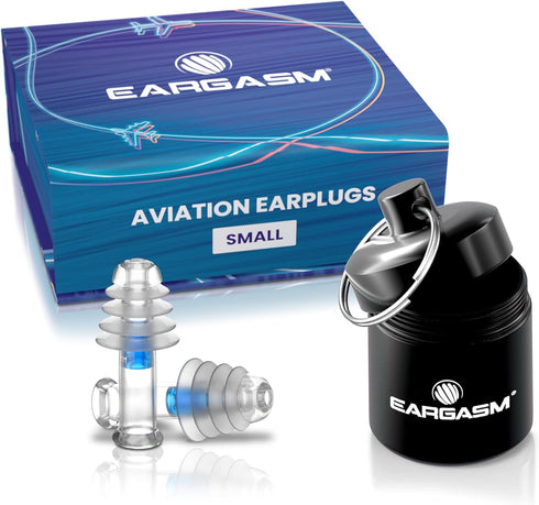 Eargasm Aviation Earplugs - Small Airplane Ear-Plugs for Ear Pressure Relief on Flights for Kids and Adults